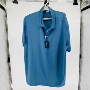 Jos. A. Bank Traveler Performance Polo Shirt Mens 2X Blue Tailored Fit NWT